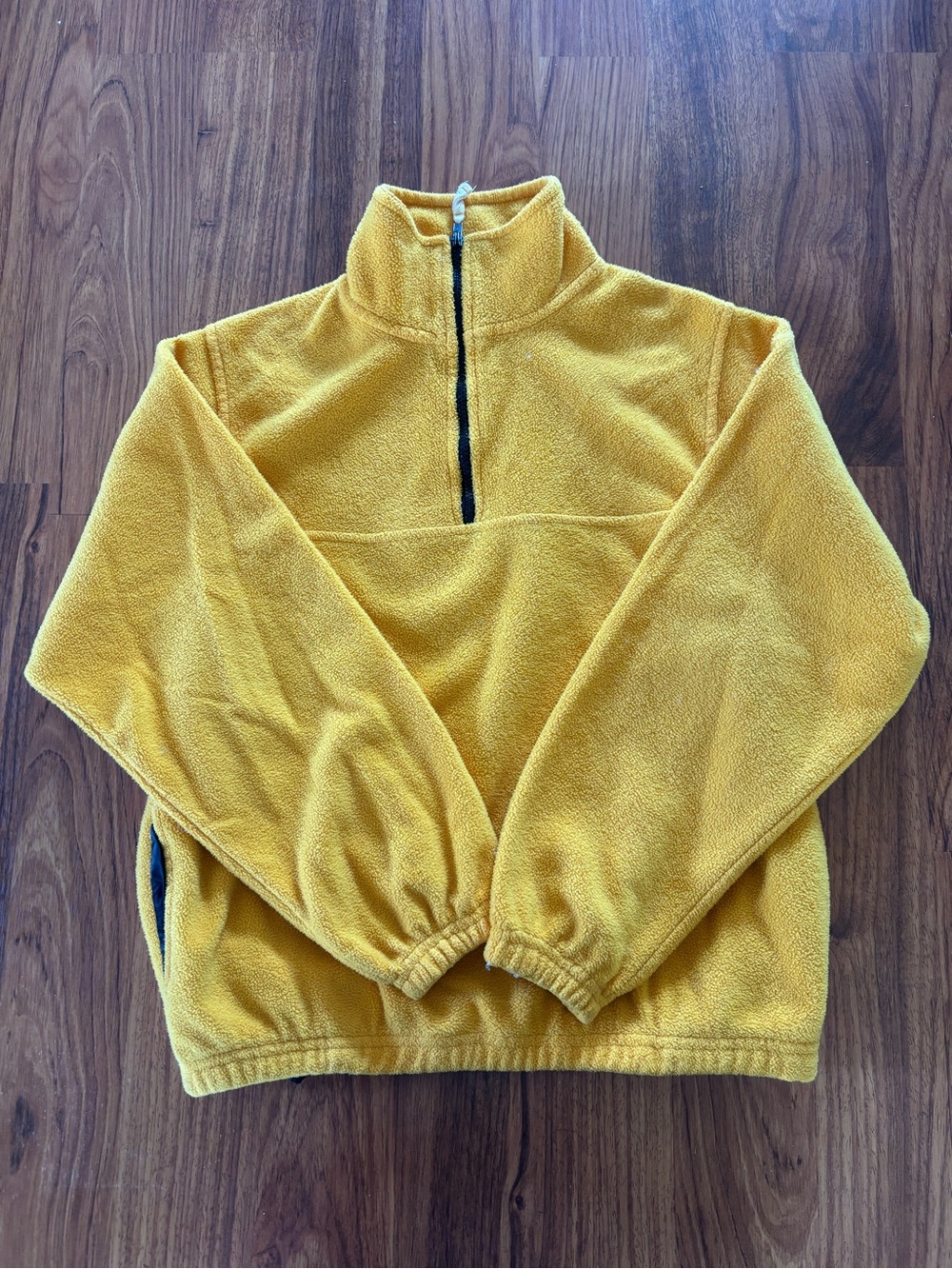 Men's Yellow Half-Zip Fleece Pullover